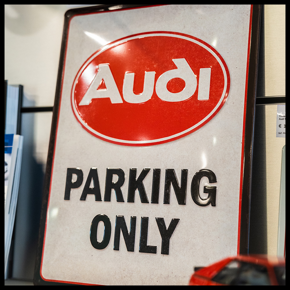 Audi tinnen bord Audi parking only MIG Motors accessoire