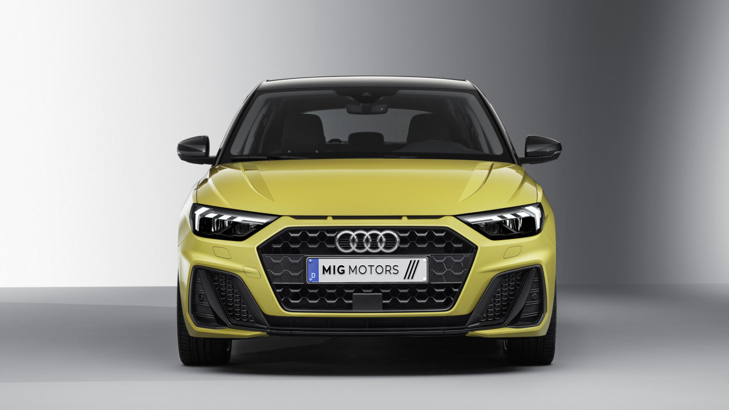 Audi A1 Sportback MIG Motors geel matrix ledkoplampen