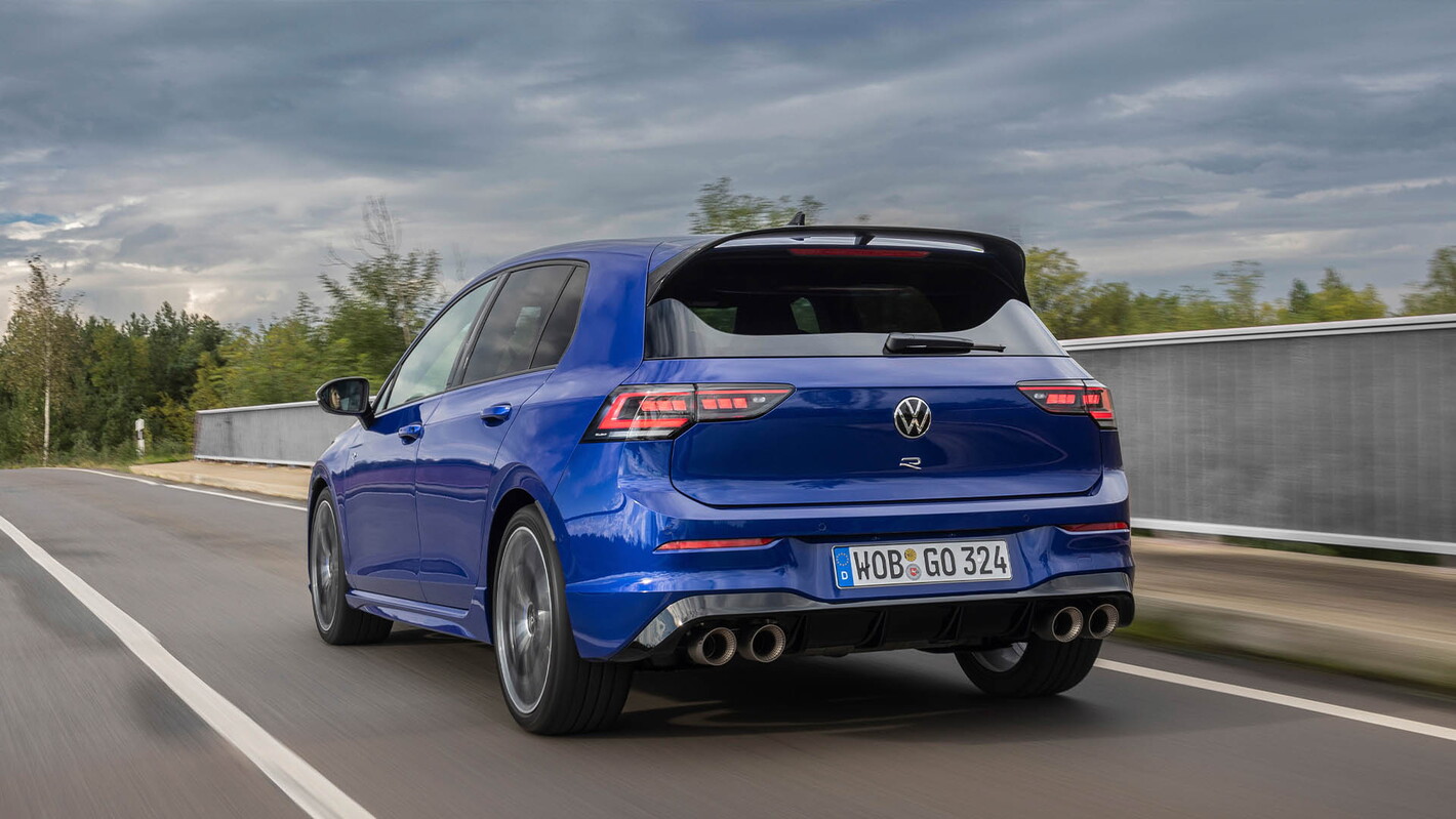 Golf R achterkant Akrapovic-uitlaat MIG Motors