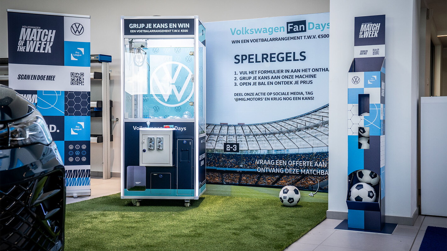VW Fan Days grijpmachine wedstrijd